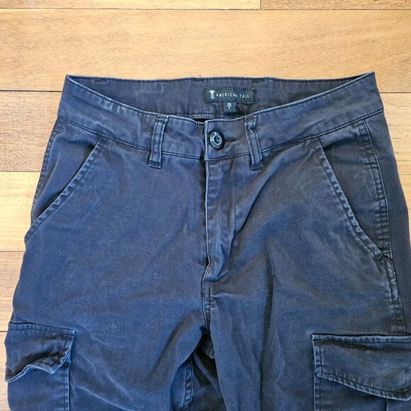 American Tall –Size 28T Black (pair #1) –TAPERED-FIT Stretch Cotton Cargo Jogger - Picture 9 of 10